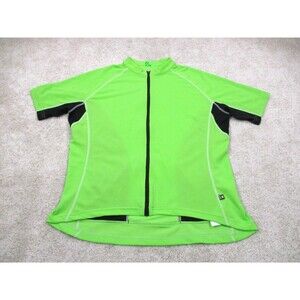 Cannondale Cycling Jersey Men Extra Large XL Green MTB Biking Shirt Zip